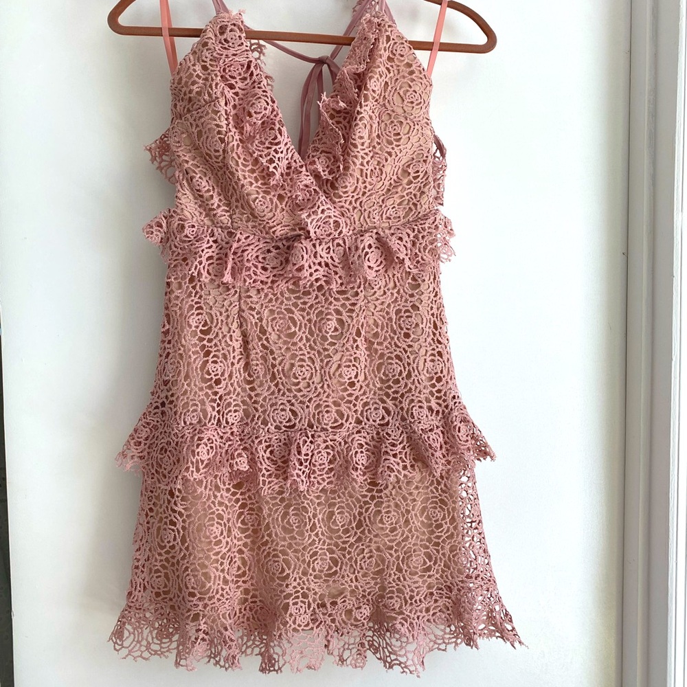 Saints and Secrets size medium blush floral detail dress, Nanamacs